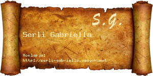 Serli Gabriella névjegykártya